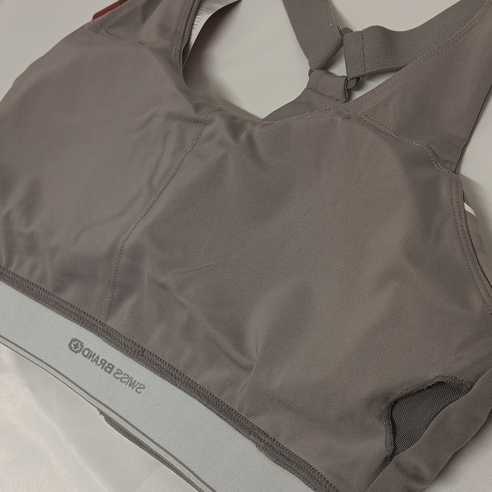 Gray SwissBrand Y-back sports Bra Sz Large Atheisure  NWT - Picture 6 of 8